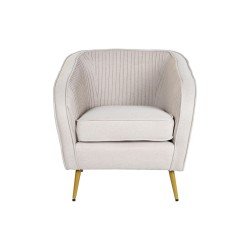 Sillón DKD Home Decor Beige Metal Poliéster Marrón claro (70 x 68 x 73 cm)
