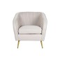 Sillón DKD Home Decor Beige Metal Poliéster Marrón claro (70 x 68 x 73 cm)
