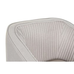 Sillón DKD Home Decor Beige Metal Poliéster Marrón claro (70 x 68 x 73 cm)