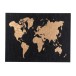 PEINTURE PLANISPHERE CANEVAS/BOIS NOIR/OR PEINTURE PLANISPHERE CANEVAS/BOIS NOIR/OR