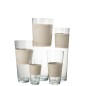 Vase avec ligne en verre beige 25x25x70 cm Vase avec ligne en verre beige 25x25x70 cm