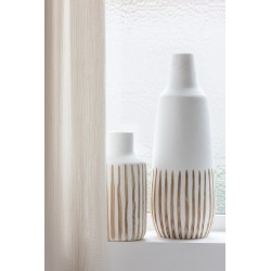 Vase en bois blanc 18x18x45 cm