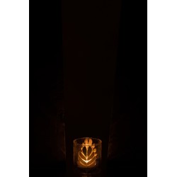 Vase en verre multicouleur 9x9x10 cm
