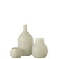 Vase avec mosaïques en verre blanc 17x17x22 cm