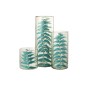 Vase avec feuille en verre multicouleur 15x15x16 cm Vase avec feuille en verre multicouleur 15x15x16 cm