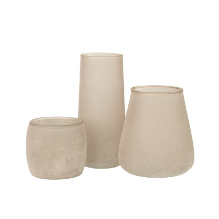 Vase en verre rose 10x10x23 cm