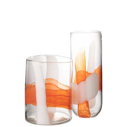Vase en verre multicouleur 20x20x27 cm