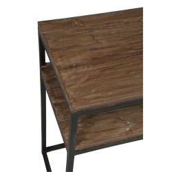 Console en Bois et métal Marron et Noir 120x40x79cm
