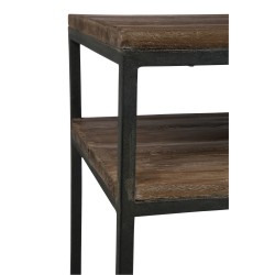 Console en Bois et métal Marron et Noir 120x40x79cm