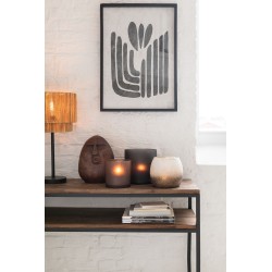 Console en Bois et métal Marron et Noir 120x40x79cm