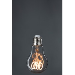 Ampoule E27 en verre transparent 6x6x10 cm