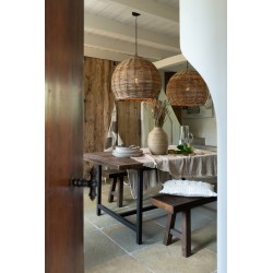 Banc en Bois Marron 120x38,5x44,5cm