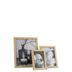 Cadre photo 22*27cm pailleté en bois et or pour photo 20*25cm