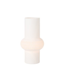 Vase avec anneau en verre blanc 22x22x41 cm