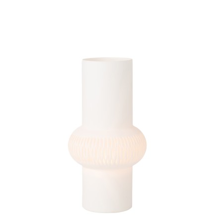 Vase avec anneau en verre blanc 22x22x41 cm