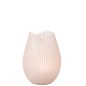 Vase lignes en verre rose 20x20x31 cm Vase lignes en verre rose 20x20x31 cm