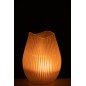 Vase lignes en verre rose 20x20x31 cm Vase lignes en verre rose 20x20x31 cm