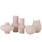 Vase lignes en verre rose 20x20x31 cm Vase lignes en verre rose 20x20x31 cm