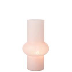 Vase avec anneau en verre rose 20x20x36 cm