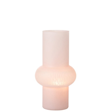 Vase avec anneau en verre rose 20x20x36 cm