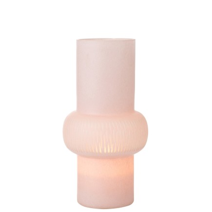 Vase avec anneau en verre rose 22x22x41 cm
