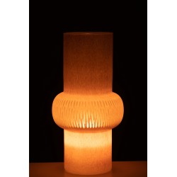 Vase avec anneau en verre rose 22x22x41 cm
