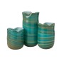 Vase style vague en verre azur 20x18x42 cm Vase style vague en verre azur 20x18x42 cm