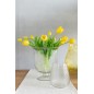 Vase à carreaux en verre transparent 18x18x25 cm Vase à carreaux en verre transparent 18x18x25 cm