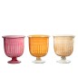 Vase romain à motifs en verre orange 23x23x25 cm Vase romain à motifs en verre orange 23x23x25 cm