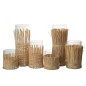 Set de 2 vases avec raffia en verre multicouleur 9x9x10 cm Set de 2 vases avec raffia en verre multicouleur 9x9x10 cm