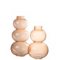 Vase 2 boules en verre orange 18x18x29 cm Vase 2 boules en verre orange 18x18x29 cm