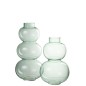 Vase 2 boules en verre vert 19x19x29 cm Vase 2 boules en verre vert 19x19x29 cm