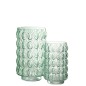 Vase 2 boules en verre vert 14x14x23 cm Vase 2 boules en verre vert 14x14x23 cm