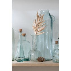 Vase avec anse en verre transparent 17x14x45 cm