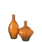 Vase haut en verre marron 26x26x60 cm Vase haut en verre marron 26x26x60 cm