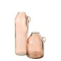 Vase avec anse en verre rose 20x20x25 cm Vase avec anse en verre rose 20x20x25 cm