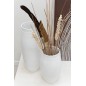 Vase long en céramique blanc 22x22x37 cm Vase long en céramique blanc 22x22x37 cm