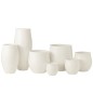 Vase long en céramique blanc 22x22x37 cm Vase long en céramique blanc 22x22x37 cm