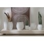 Vase long en céramique blanc 24x24x57 cm Vase long en céramique blanc 24x24x57 cm