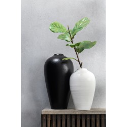 Vase en céramique blanc 22x22x35 cm
