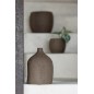 Vase col bouteille en céramique marron 15x15x20 cm Vase col bouteille en céramique marron 15x15x20 cm