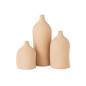 Vase col bouteille en céramique beige 14x14x40 cm Vase col bouteille en céramique beige 14x14x40 cm