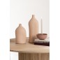 Vase col bouteille en céramique beige 14x14x40 cm Vase col bouteille en céramique beige 14x14x40 cm