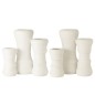Set de 2 vases en céramique blanc 17x17x30 cm Set de 2 vases en céramique blanc 17x17x30 cm