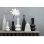 Vase haut col bouteille en céramique noir 15x9x50 cm