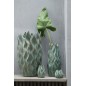 Vase ondulé en céramique vert 10x10x15 cm Vase ondulé en céramique vert 10x10x15 cm