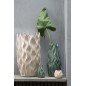 Vase ondulé en céramique vert 10x10x15 cm Vase ondulé en céramique vert 10x10x15 cm