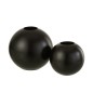Vase boule en métal noir 15x15x14 cm Vase boule en métal noir 15x15x14 cm