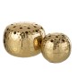 Vase boule avec trous en métal doré 15x15x9 cm Vase boule avec trous en métal doré 15x15x9 cm