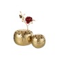 Vase boule avec trous en métal doré 23x23x9 cm Vase boule avec trous en métal doré 23x23x9 cm